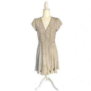 Gilli Dot Print Ruffle Hem Wrap Dress